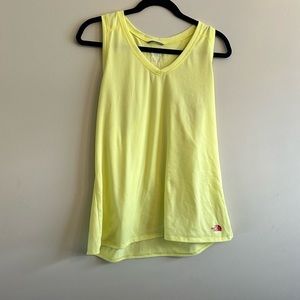Bright yellow Northface tank in XL